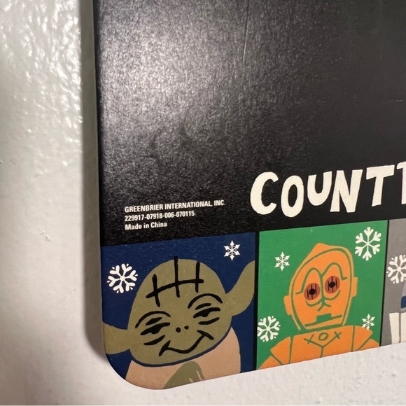 Greenbrier International Holiday Countdown Chalkboard Star Wars Door Hang - Picture 5 of 6